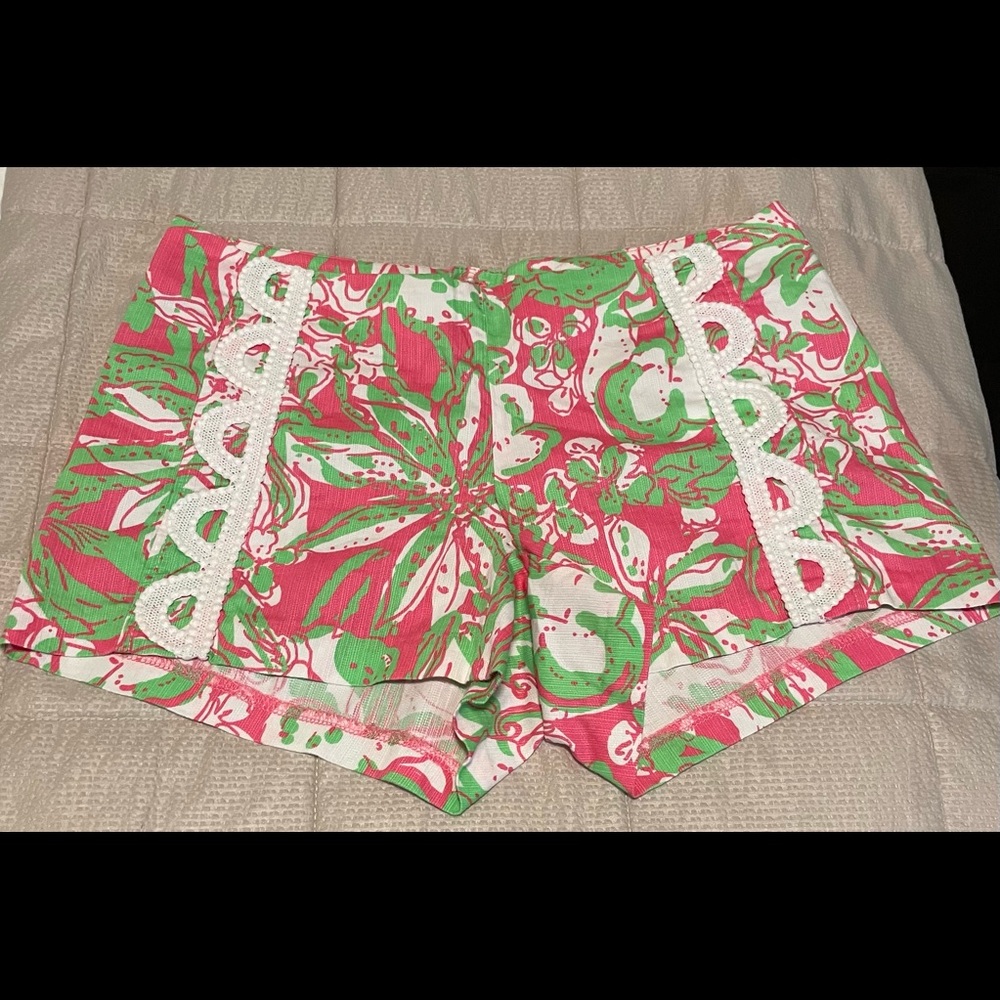 Lilly Pulitzer Pink/Green/White Pattern Shorts